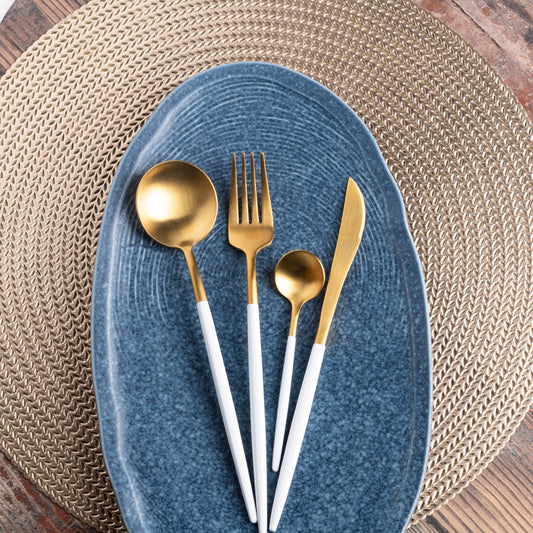 prdct_White Gold Cutlery Set of 4