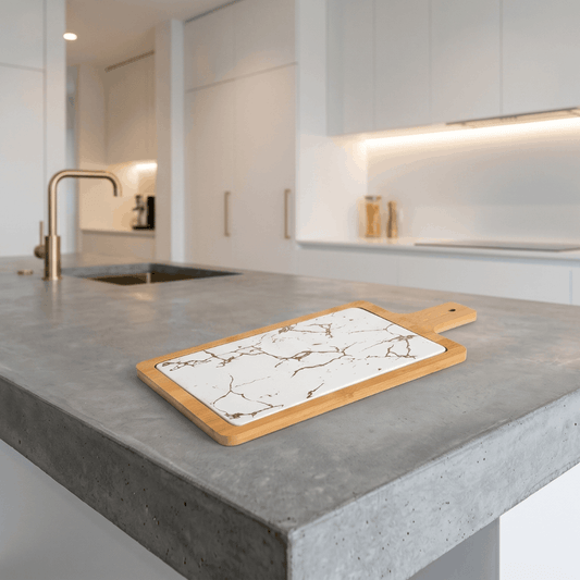 prdct_Rectangular Platter -White Gold