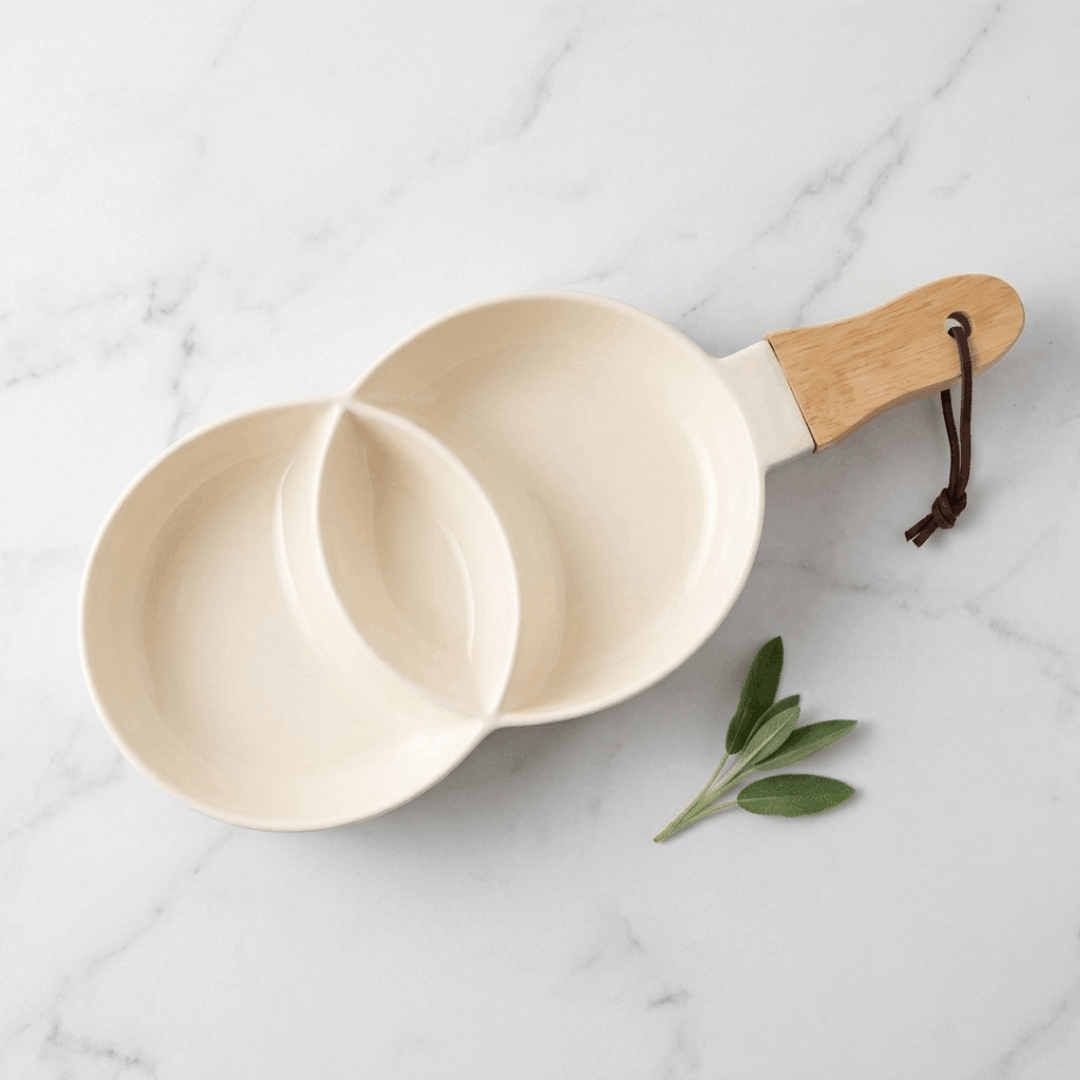 Three Section Platter - White