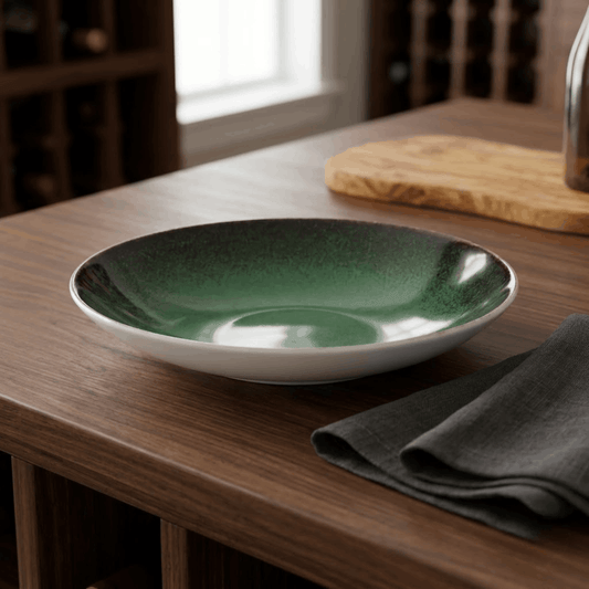 prdct_Sapphire Collection - Green - Shallow Bowl - 10 inch