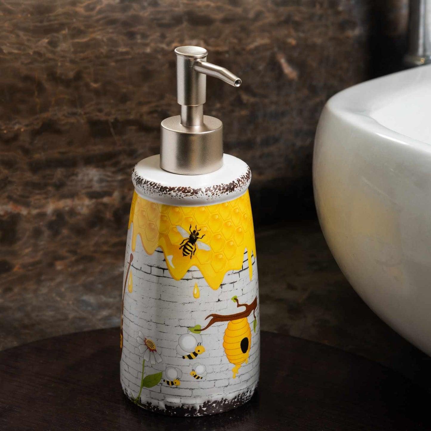 Bumble Bee - Ceramic 5 pcs Bathroom Set