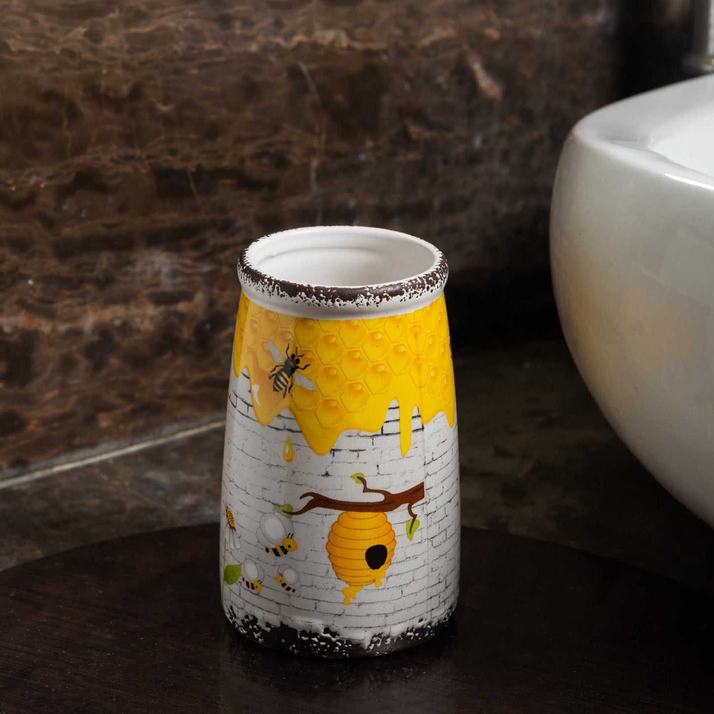 Bumble Bee - Ceramic 5 pcs Bathroom Set