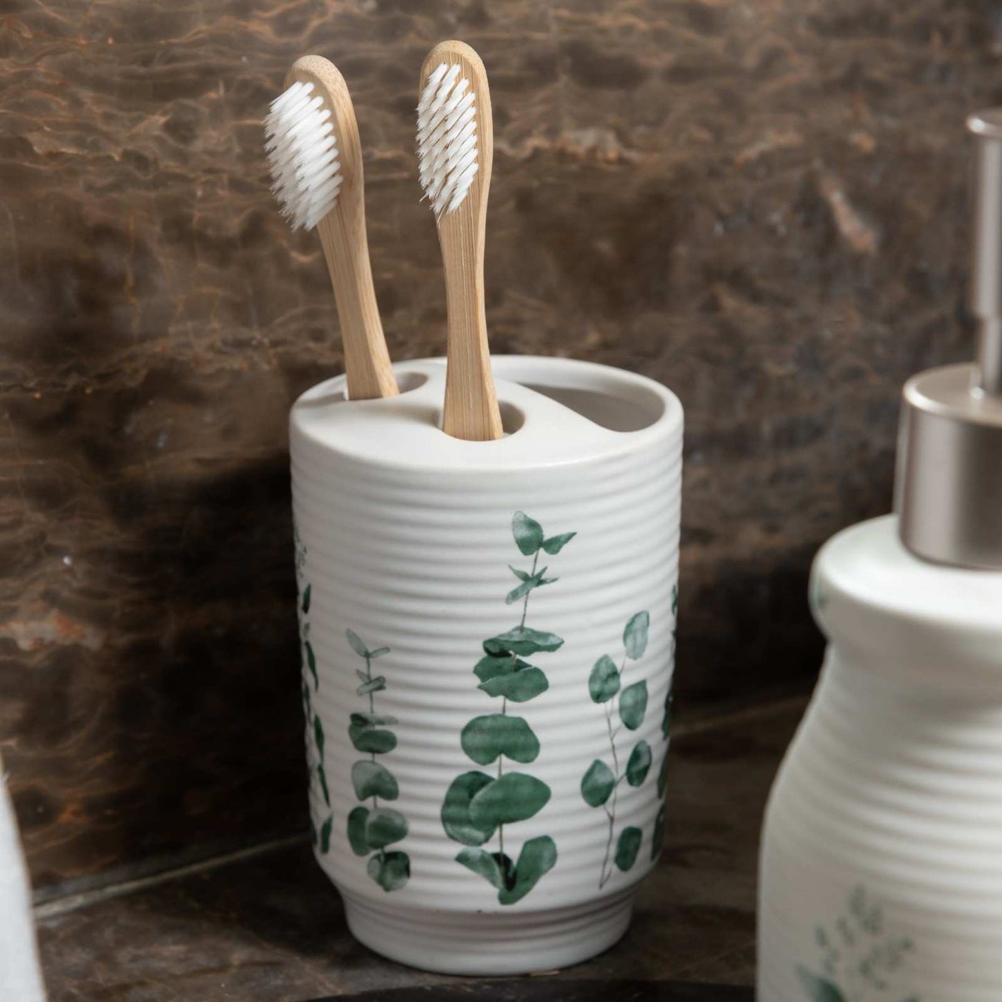 Eucalyptus Whisper - Ceramic 4 pcs Bathroom Set