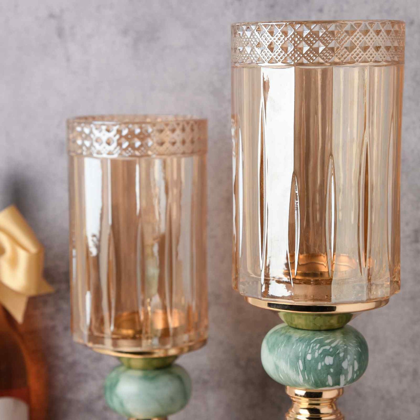 Radiance Glass Candle holder set