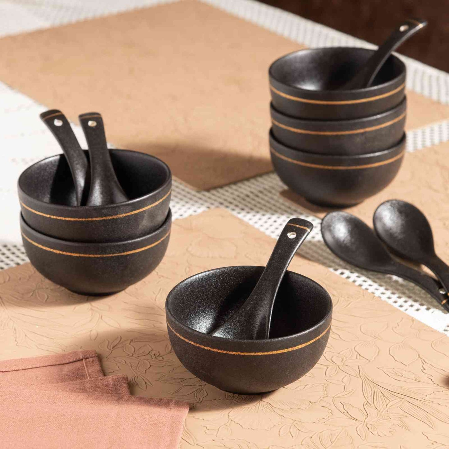 Midnight Elegance Dinner Set for 6 - 28 pcs
