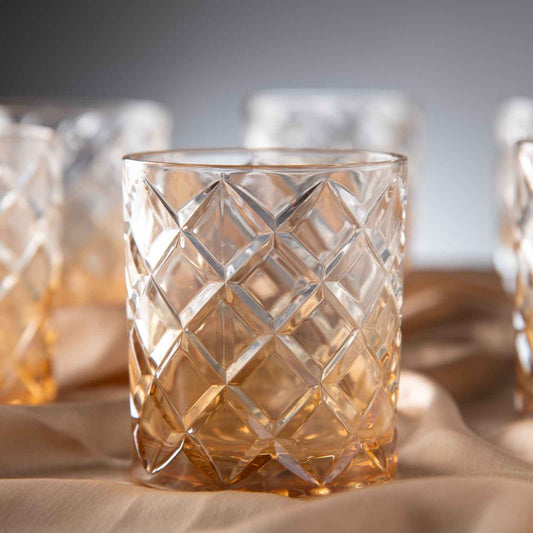 prdct_Ethereal Amber Crystal Tumbler - Set of 6