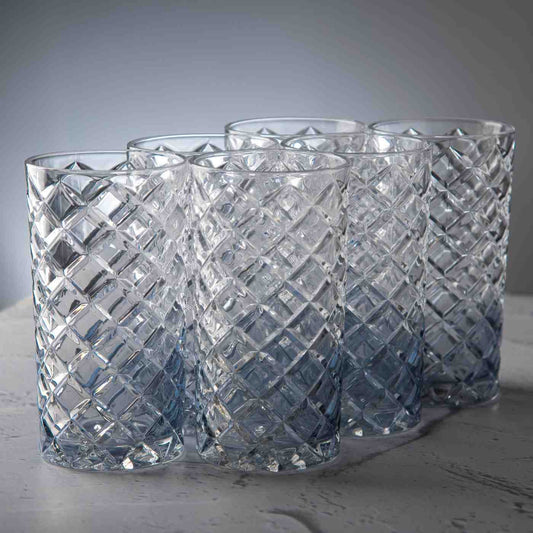 prdct_Ethereal Blue Tall Crystal Tumbler - Set of 6