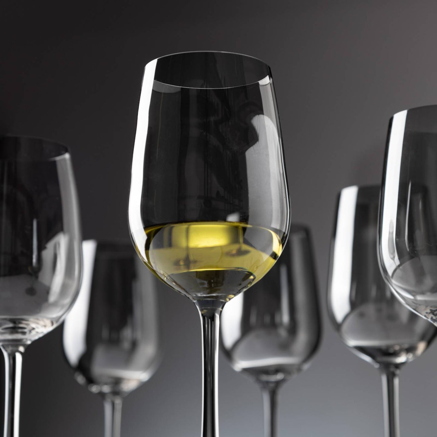 Smoky Elegance Crystal Wine Glass - Set of 2