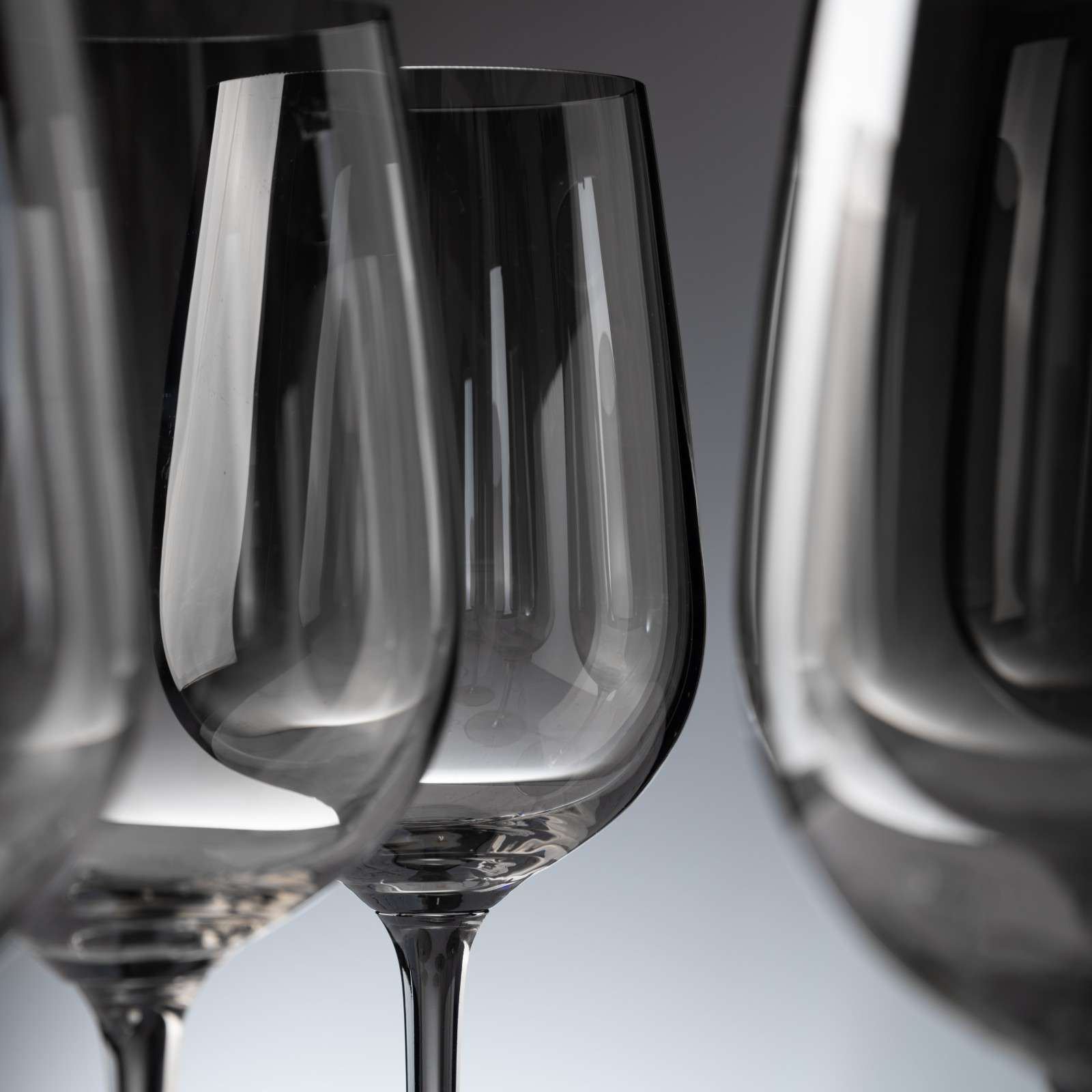 Smoky Elegance Crystal Wine Glass - Set of 2