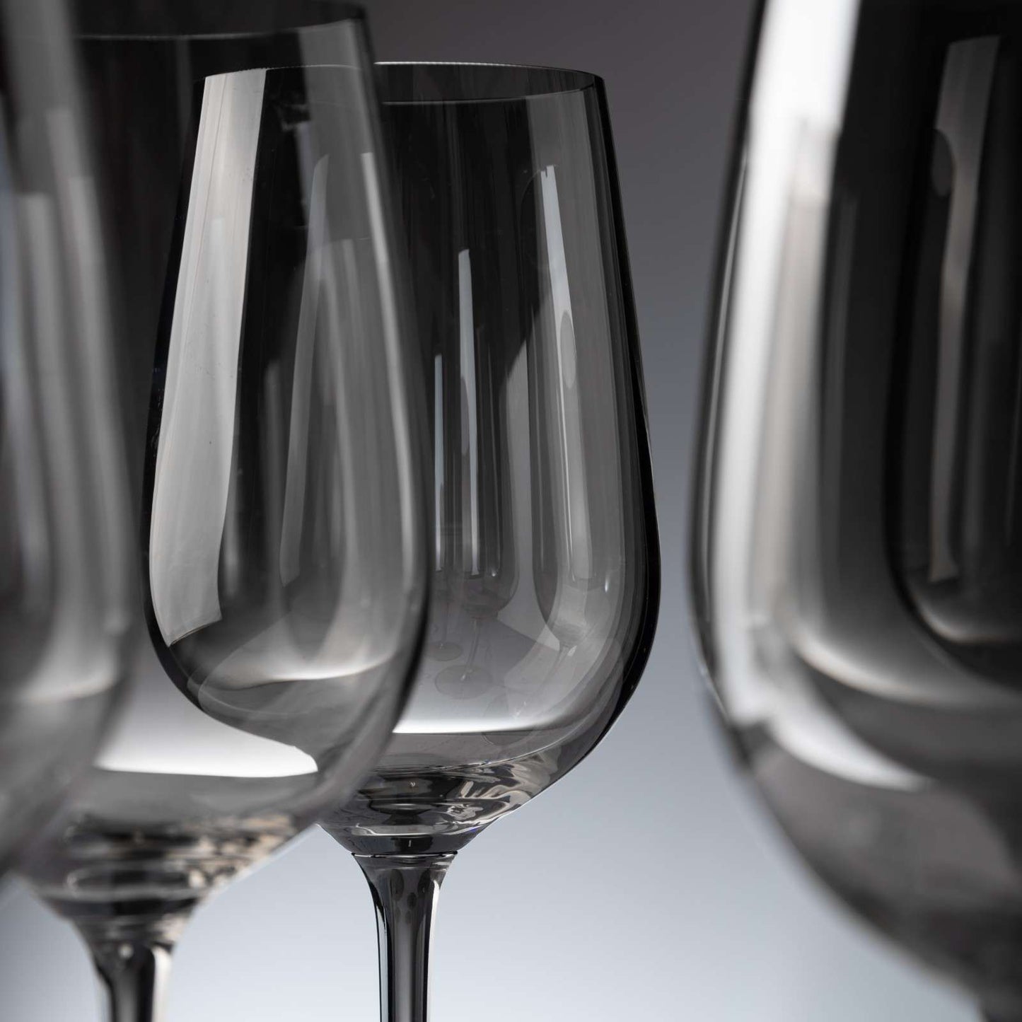 Smoky Elegance Crystal Wine Glass - Set of 2