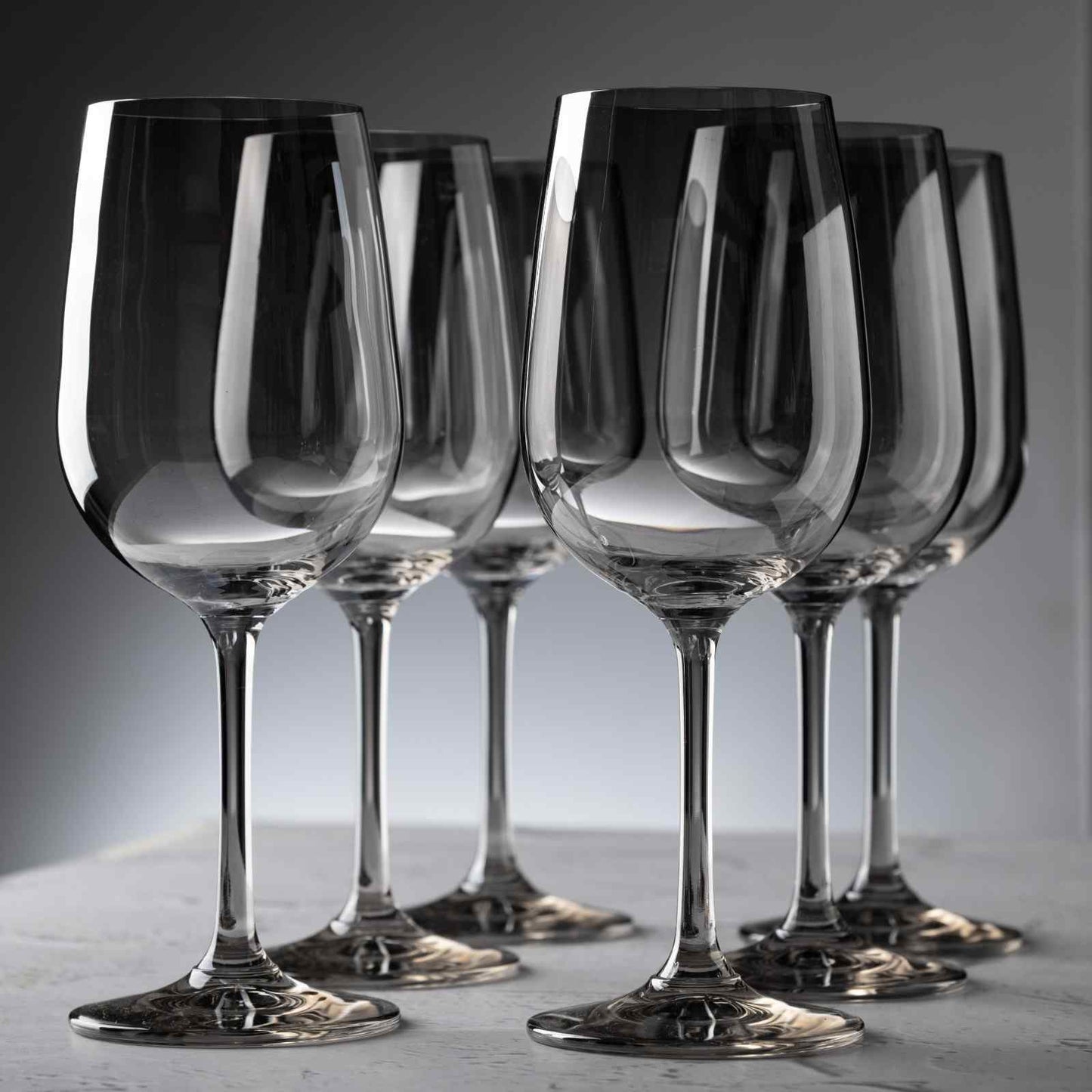 Smoky Elegance Crystal Wine Glass - Set of 2