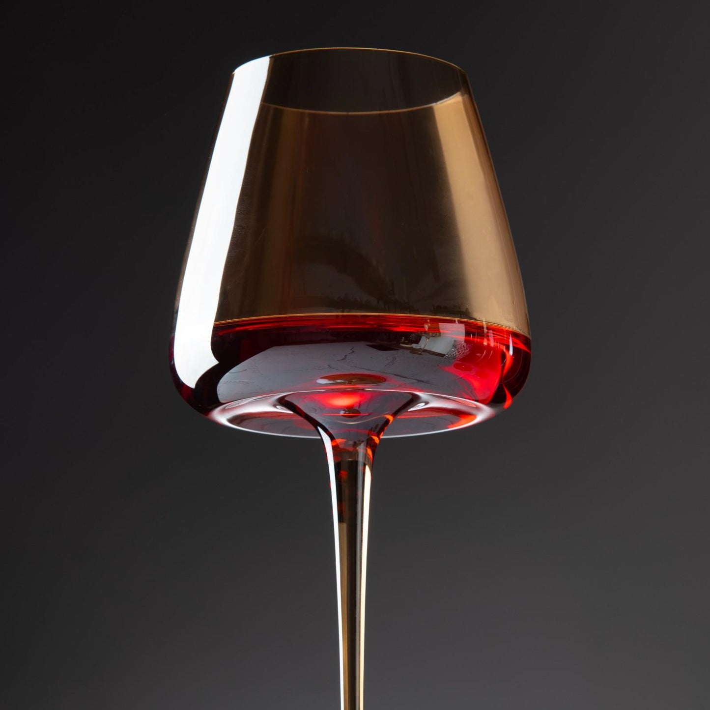 Amber Dusk Crystal Wine Glass - Set of 2