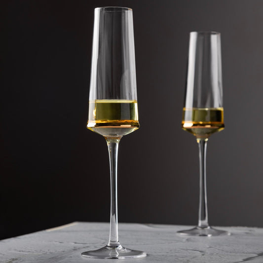 prdct_Golden Stripe Crystal Champange Flute - Set of 2