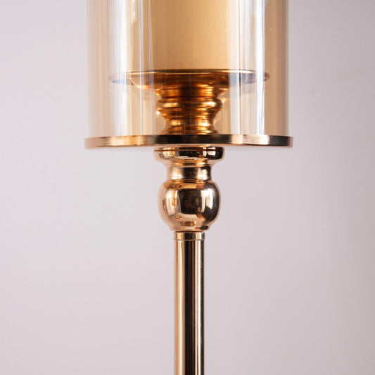 prdct_Gold Hurricane Candle holder - Set of 2