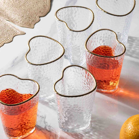 prdct_Sweetheart Hammered Glass Set of 6 pcs
