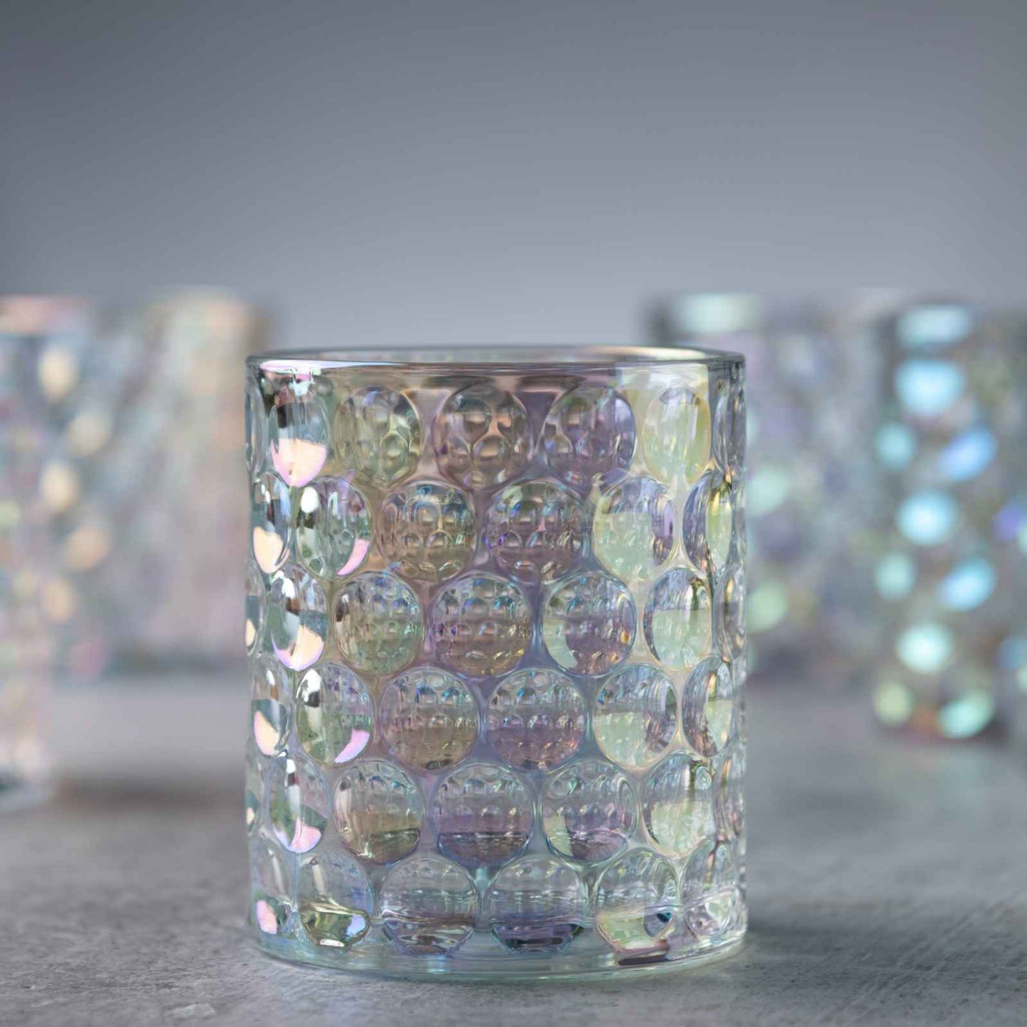 Bead Dot Whiskey Glass- Colorful - Set of 6