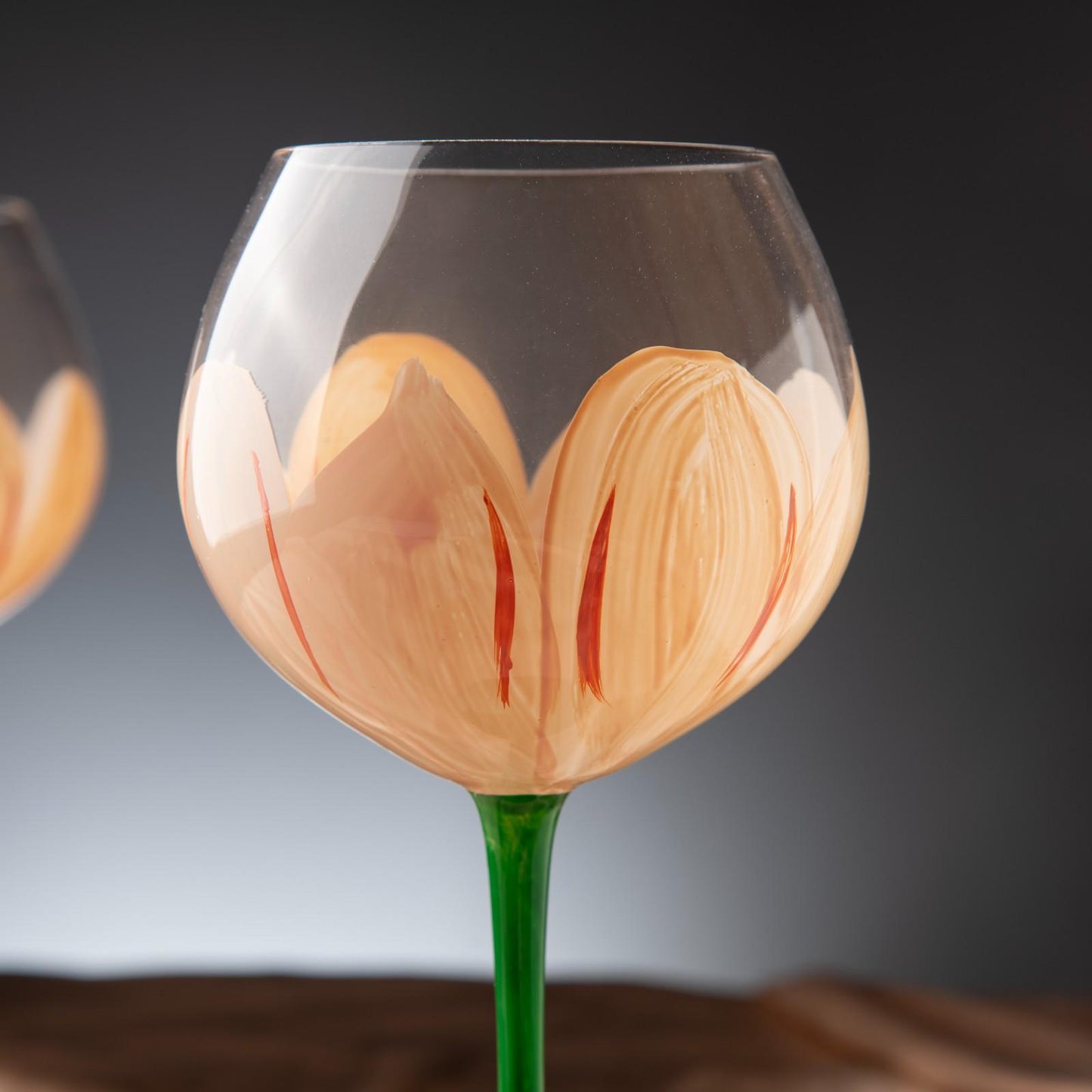Crystal Flower Wine Glass