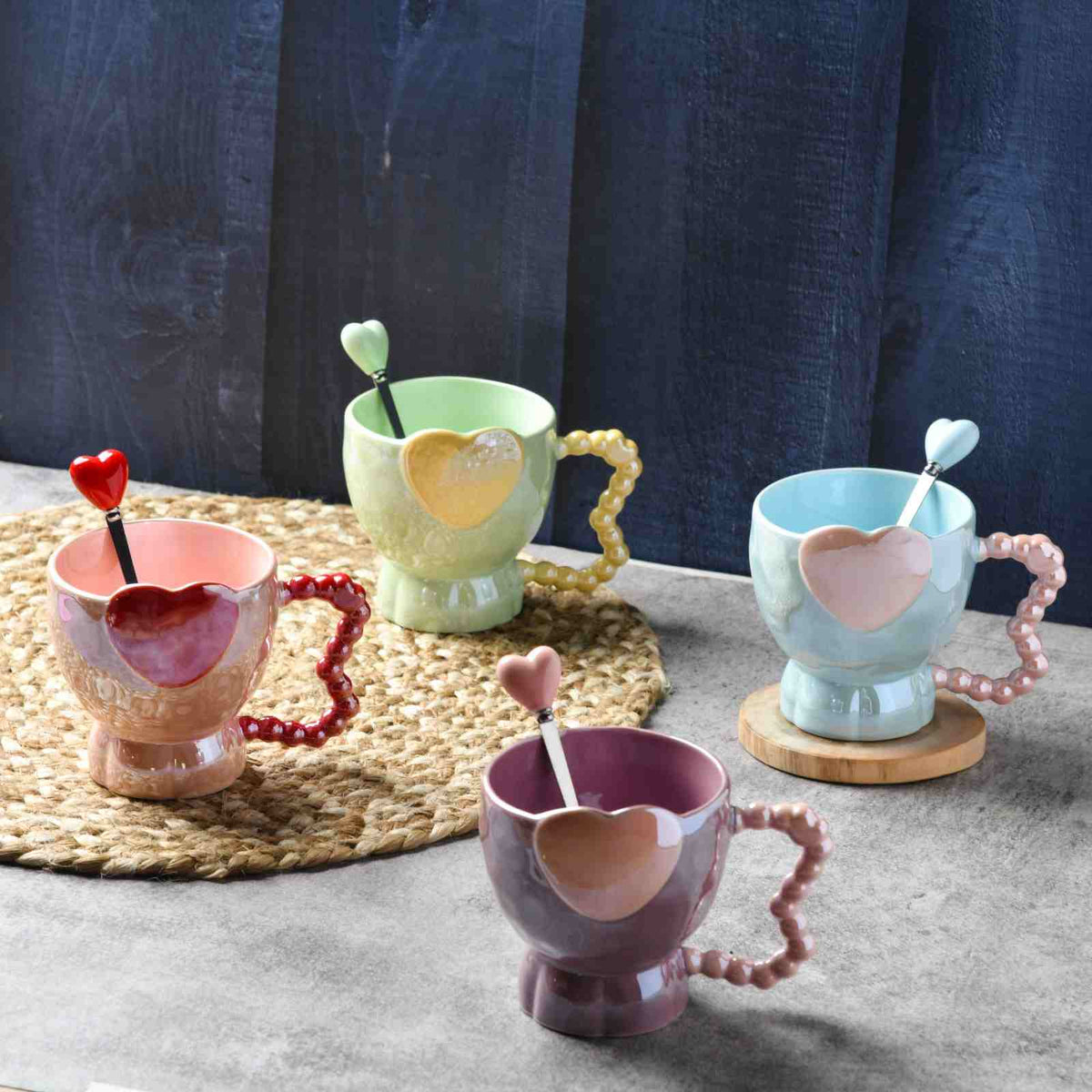 Cupid’s Heart Mug with Spoon - 320ml