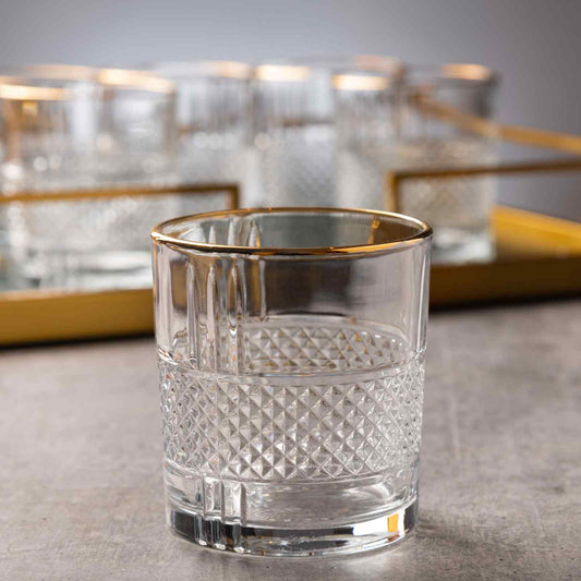 prdct_Regal Crest Tumbler With Gold Rim Set of 6