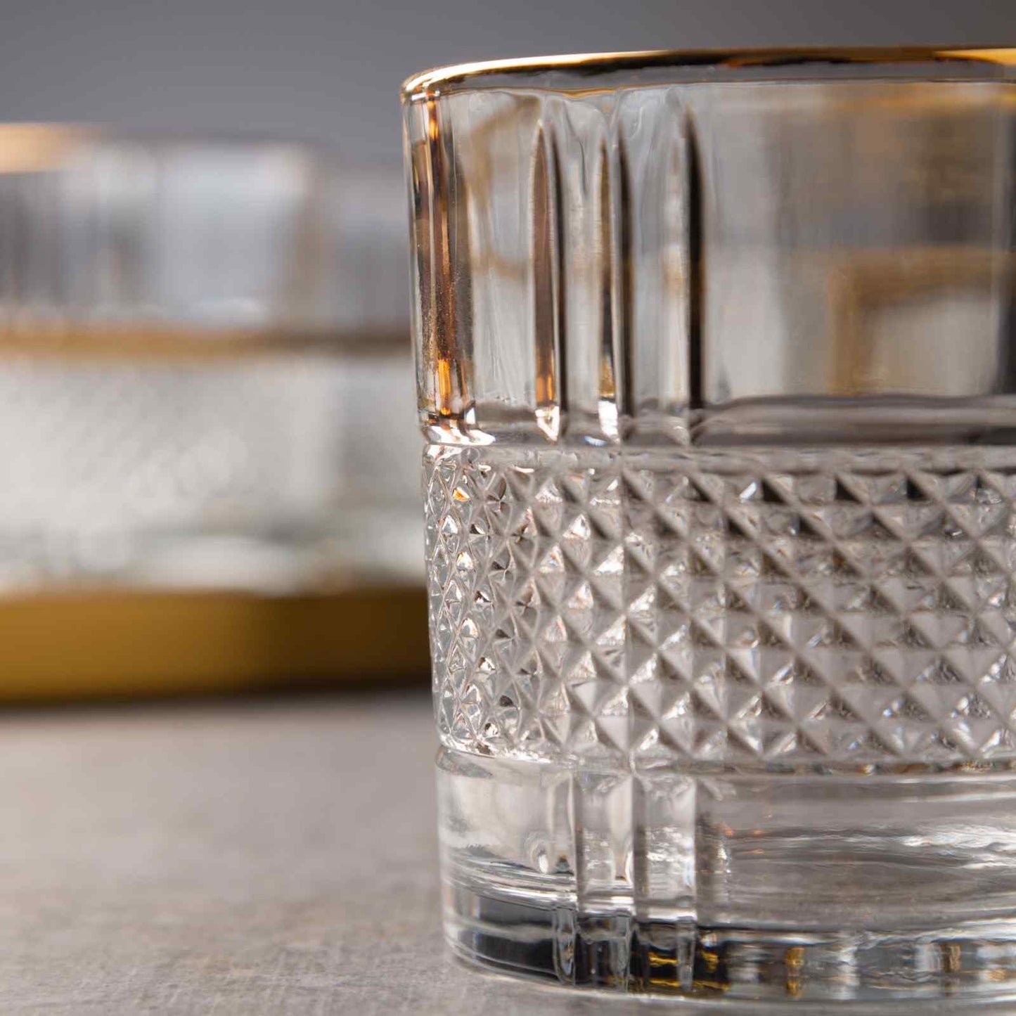 Regal Crest Tumbler With Gold Rim Set of 6