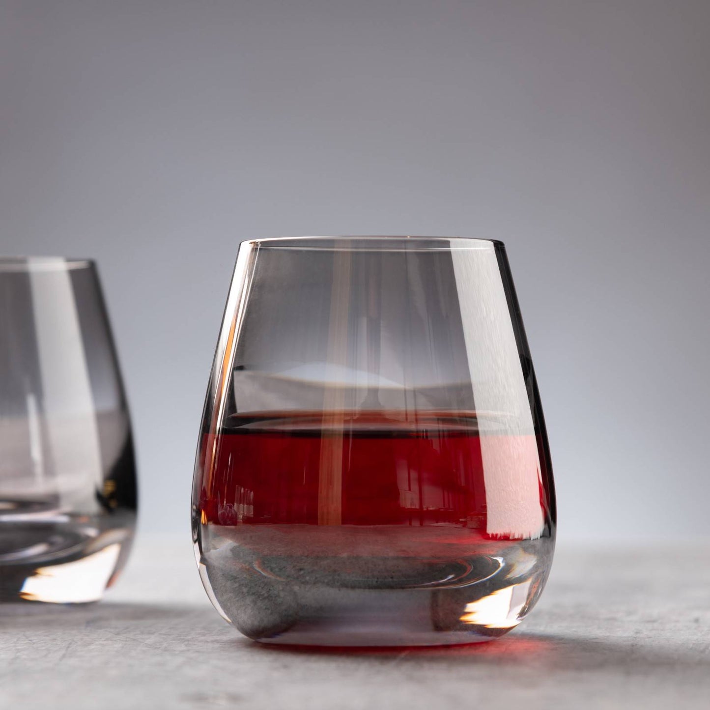 Ashen Luxe Crystal Glass Set of 4