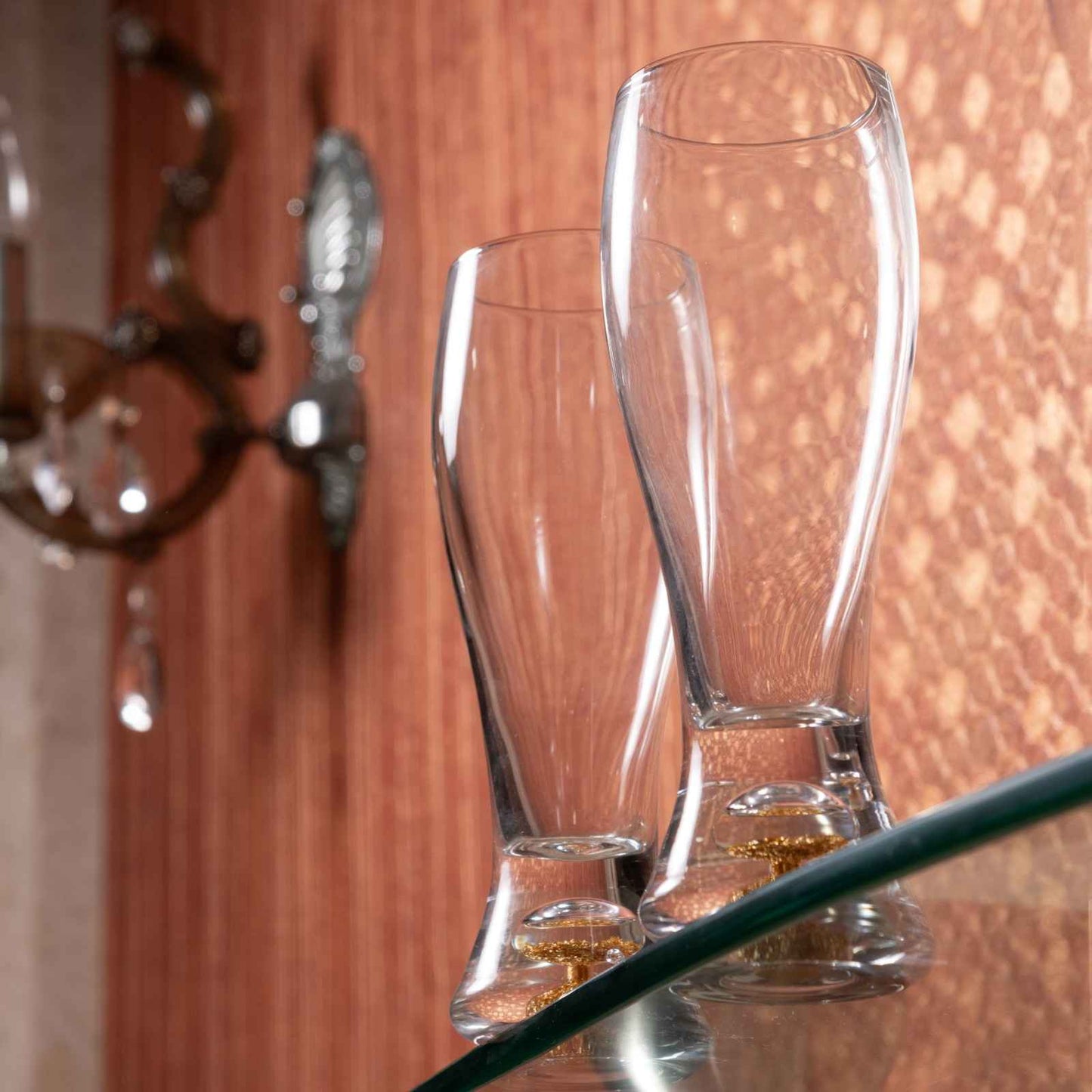 Gold Rush Beer Glass Set of 2