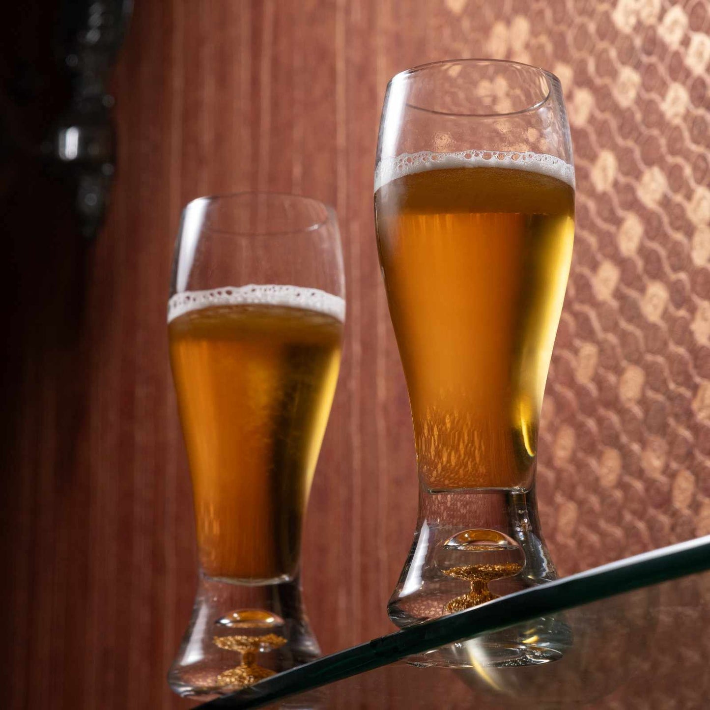 Gold Rush Beer Glass Set of 2