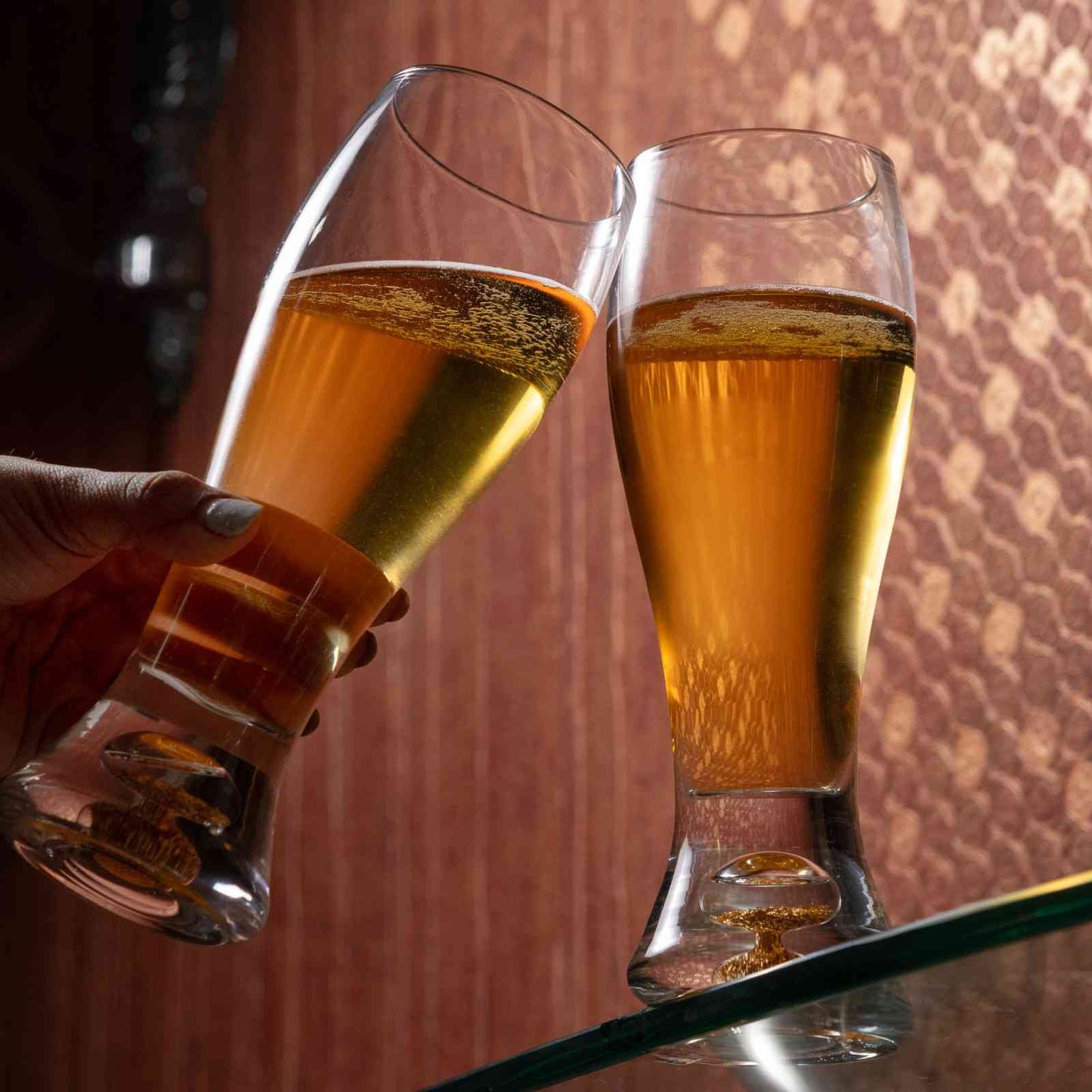 Gold Rush Beer Glass Set of 2