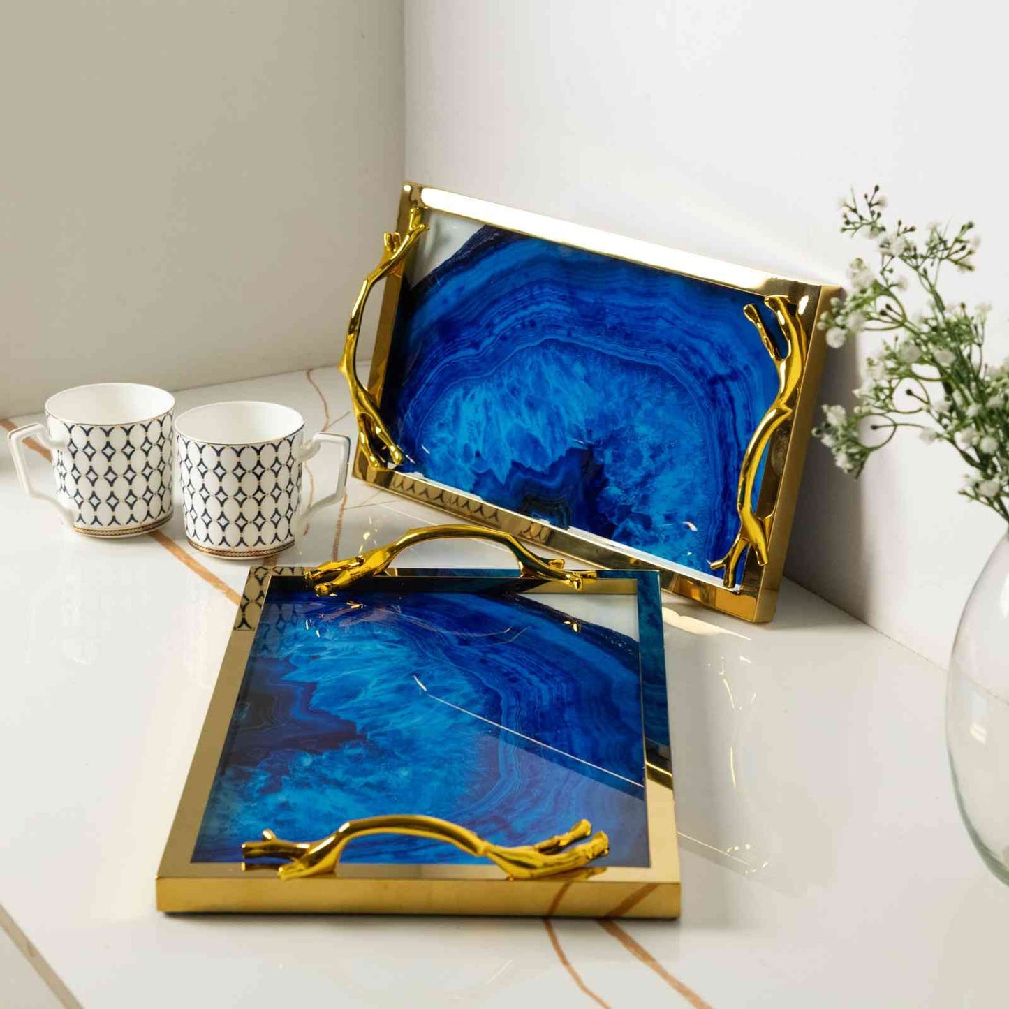 Ocean Vein Tray set of 2