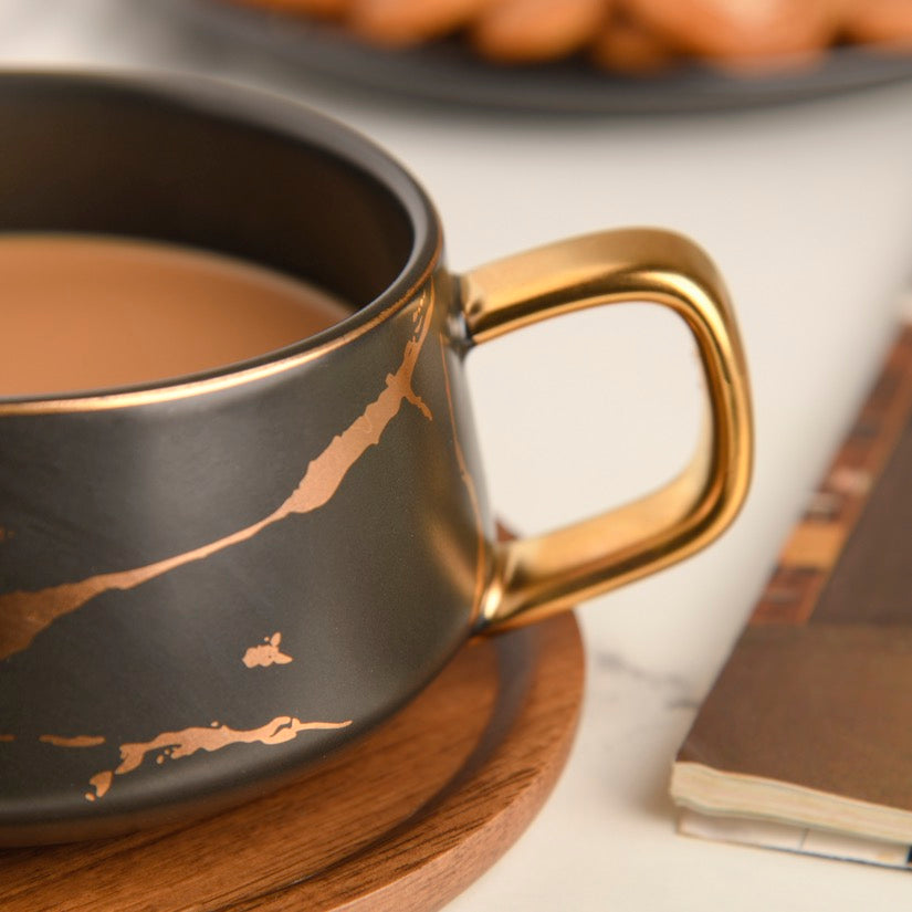 Refined Flatstone - Tea Cup - Black