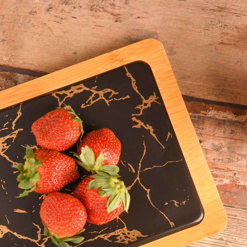 Rectangular Platter - Black Gold