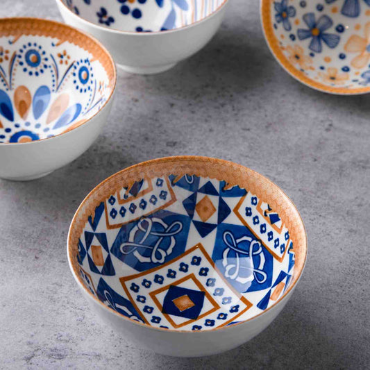 prdct_Rattan Ceramic Bowl - Set of 4