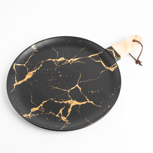 prdct_Round Platter- Black Gold