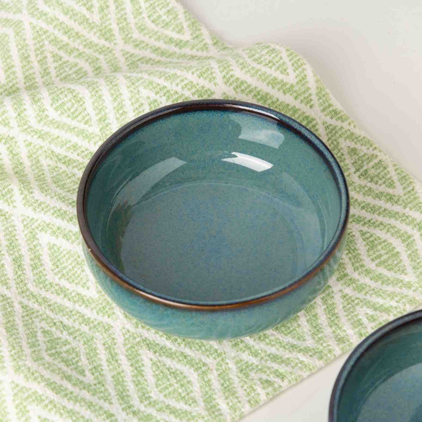 Copper Blue - Japanese Bowl - 4.5 inch