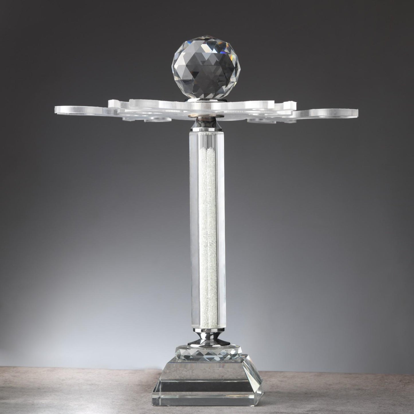 Diamond Aura Glass Holder with Square Bottom