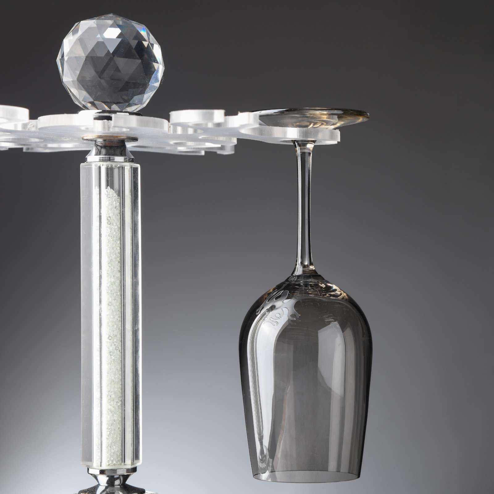 Diamond Aura Glass Holder with Square Bottom