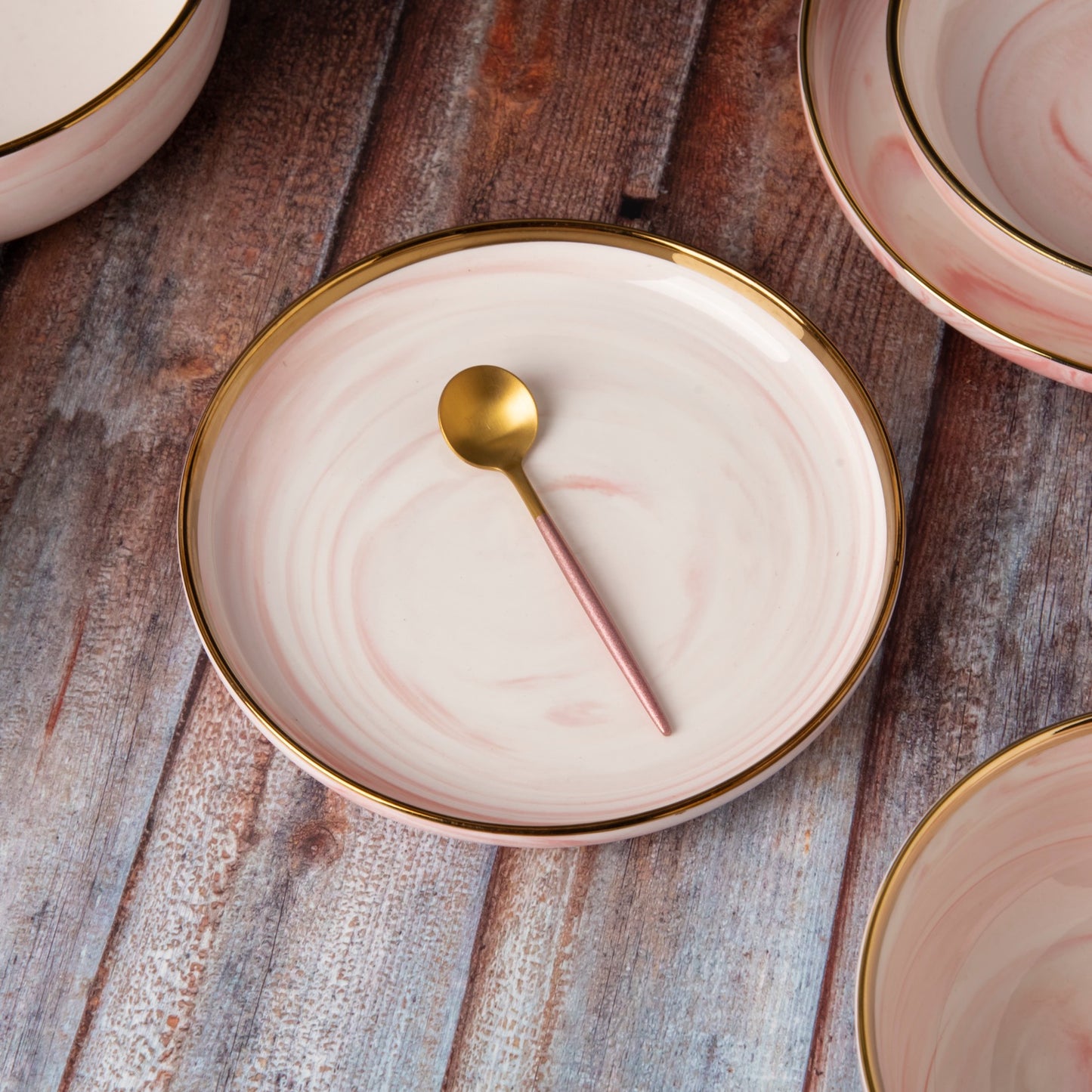 Rosa Marble - 34 Pcs Dinner Set for 6