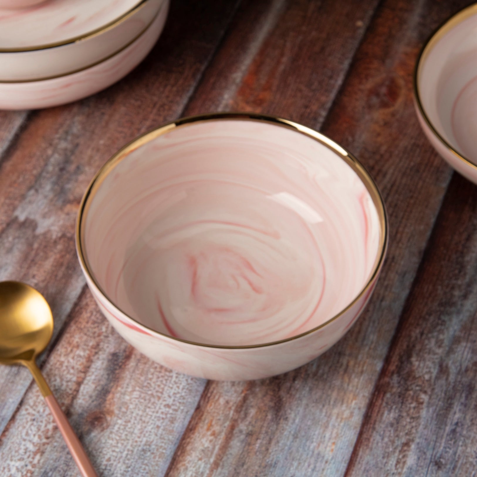 Rosa Marble - 34 Pcs Dinner Set for 6
