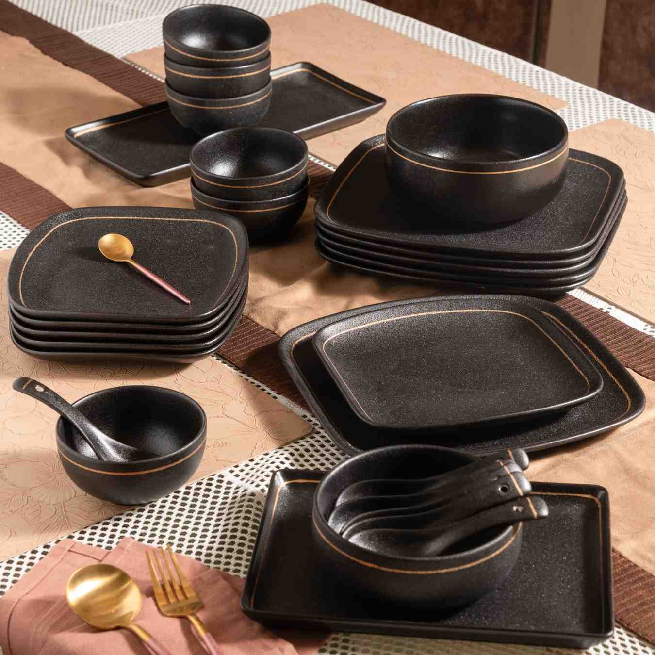 Midnight Elegance Dinner Set for 6 - 28 pcs