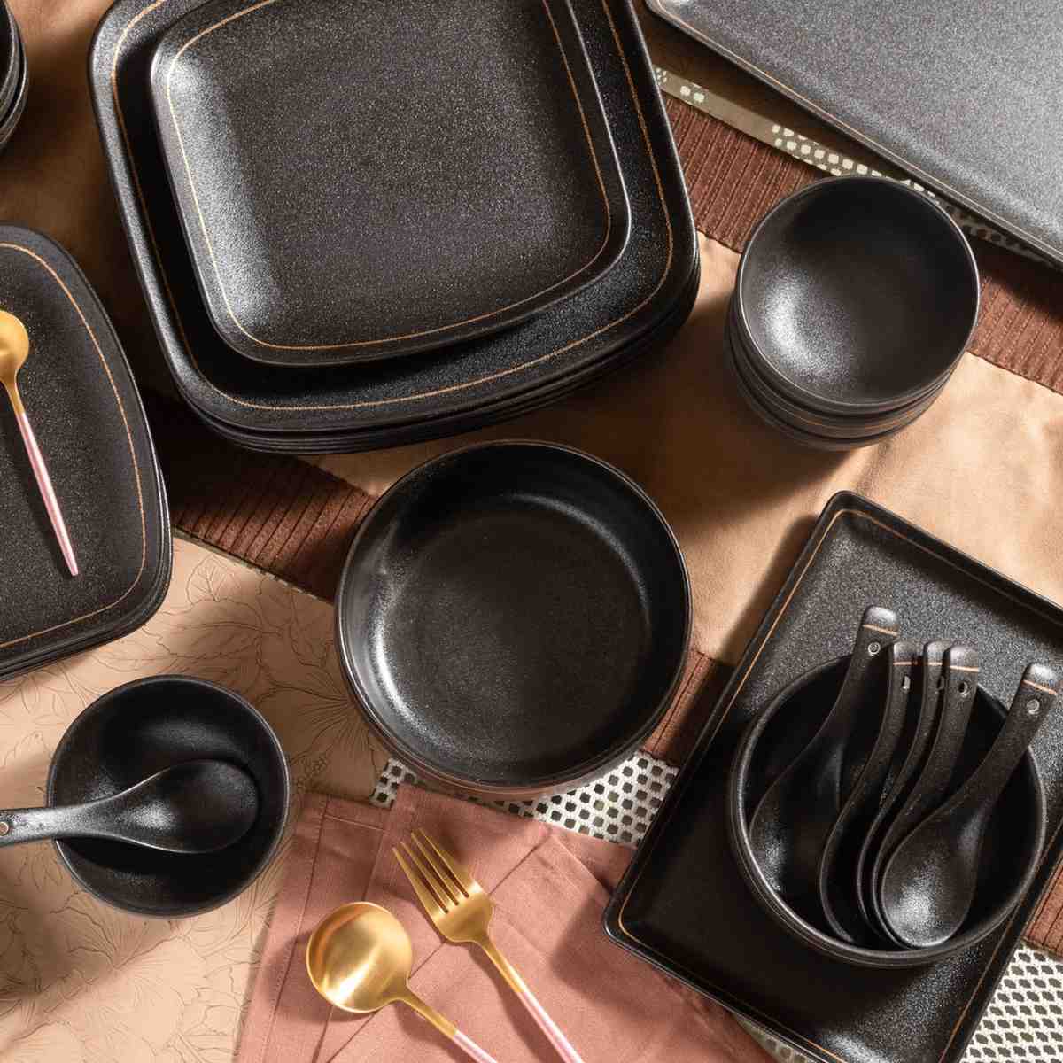 Midnight Elegance Dinner Set for 6 - 28 pcs