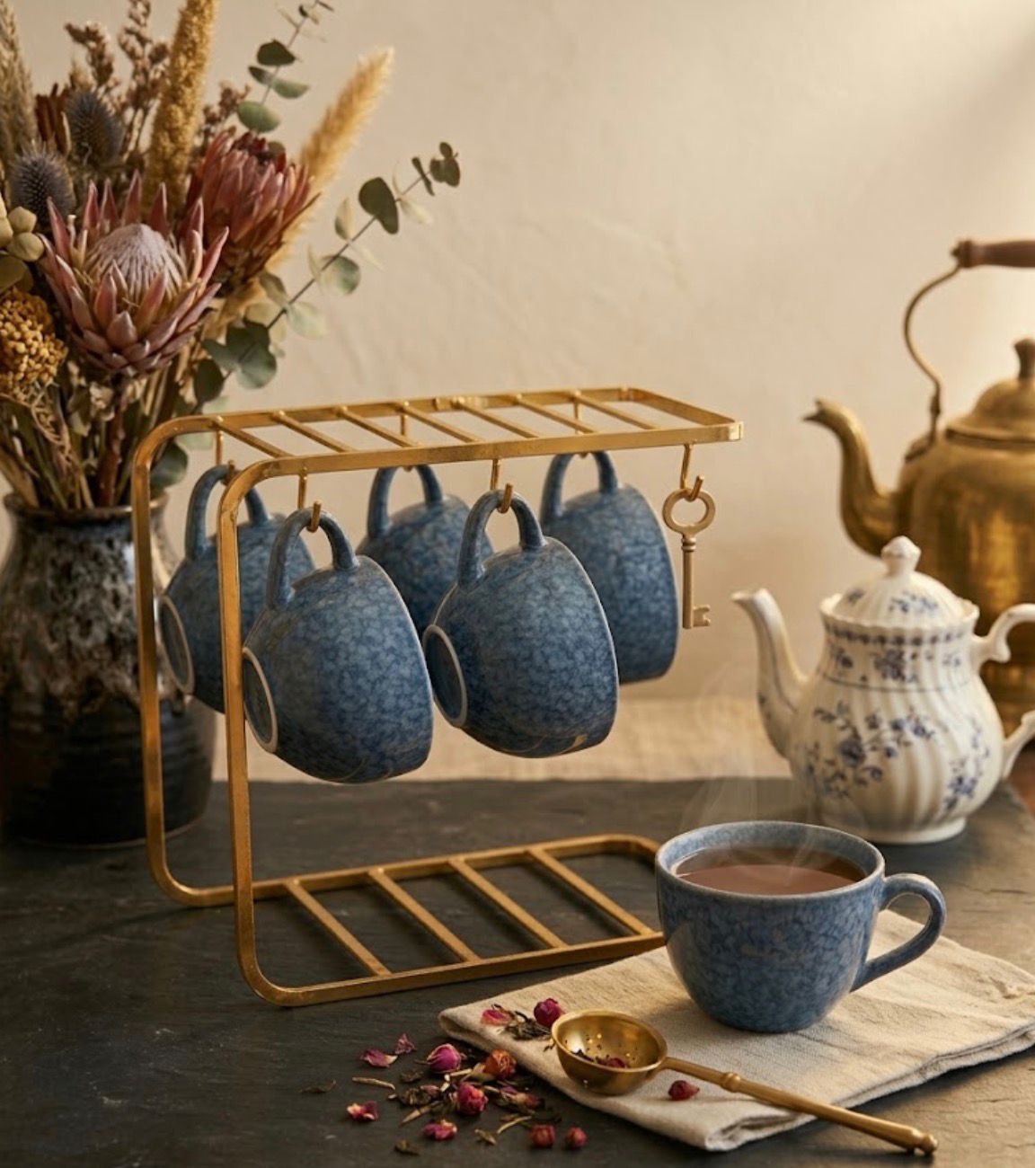 Ash Blue -Tea Cup - Set of 6