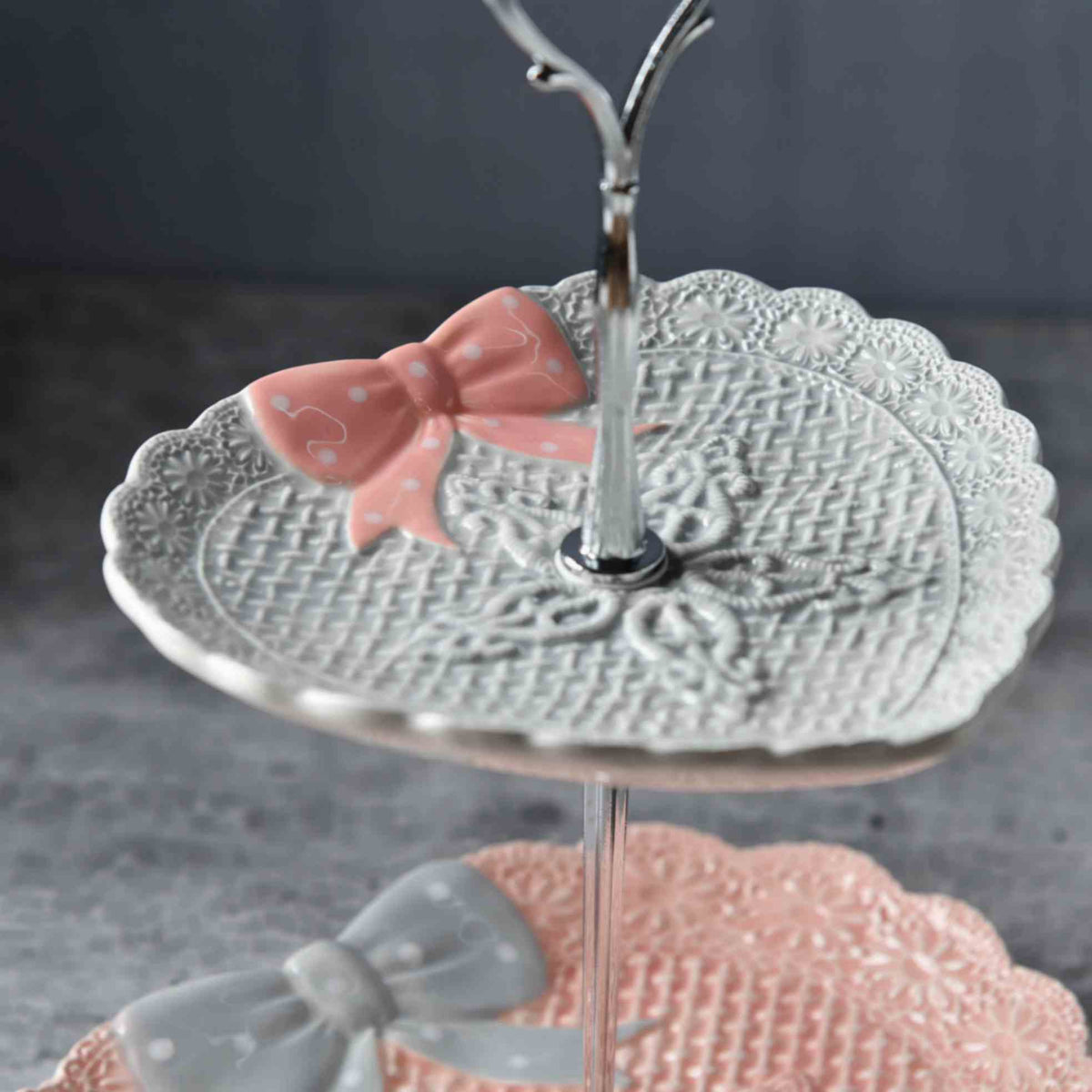 Heirloom Romance Cake Stand - Blush Heart