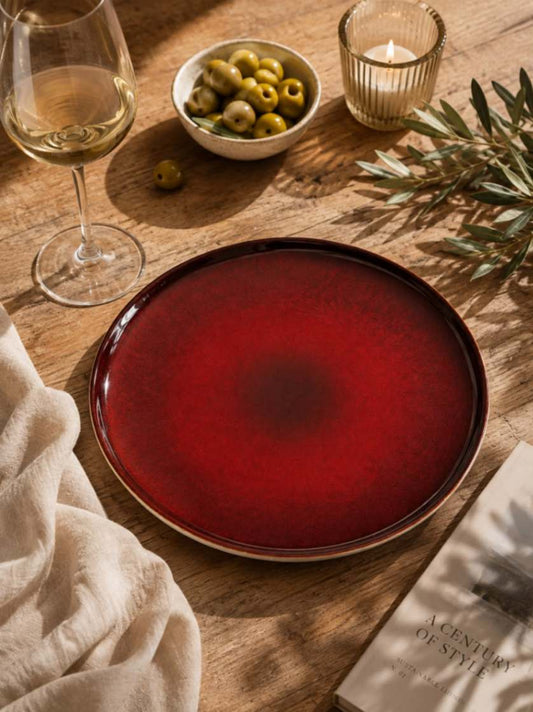prdct_Sapphire Collection - Red - Corner Plate - 11 inch
