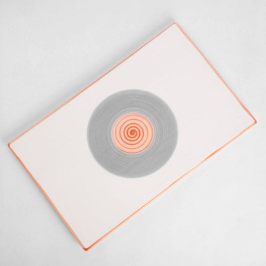 prdct_Rainbow Collection Flat Platter - Grey and Pink - 12 inch