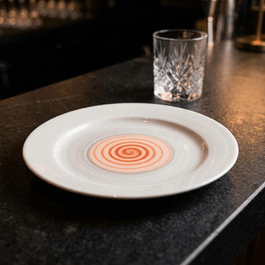 Rainbow Collection - Grey+Pink - Dinner Flat Plate - 10 inch