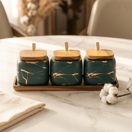 Three Jar Set -Green