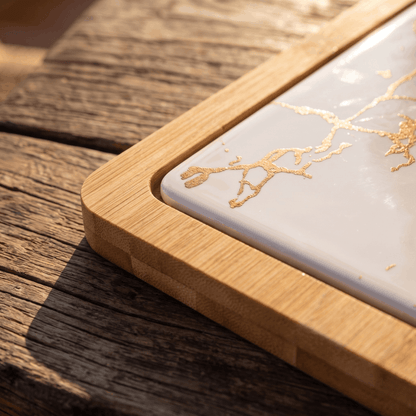 Rectangular Platter -White Gold