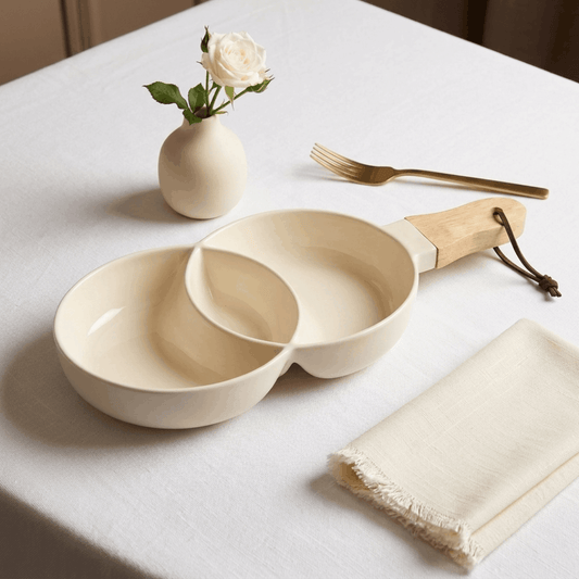 Three Section Platter  - White
