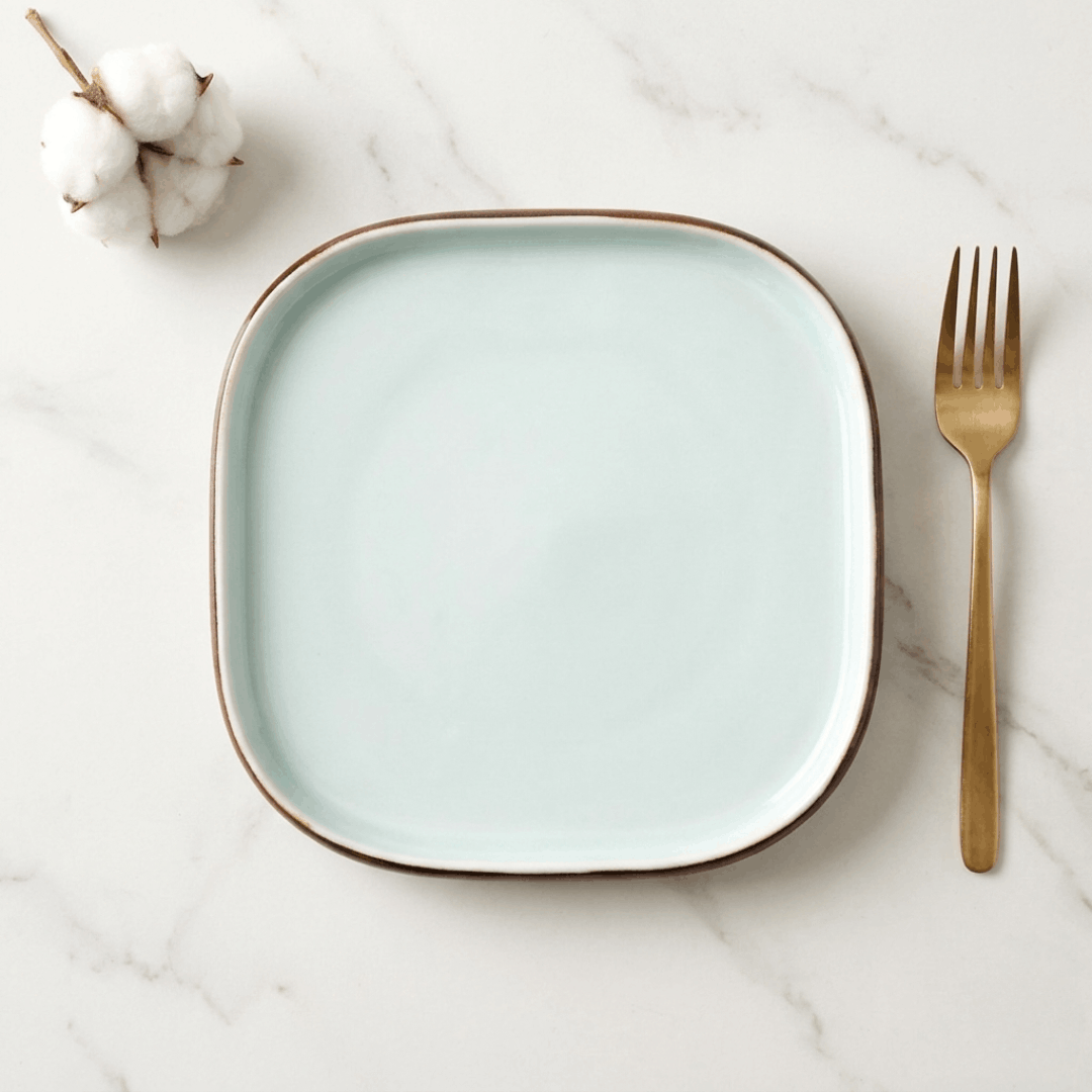 Burgundy Bliss - Square Side Plate - 6.5 inch