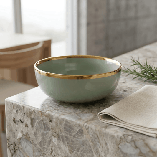 Olive Green - Serving Bowl - 7 inch